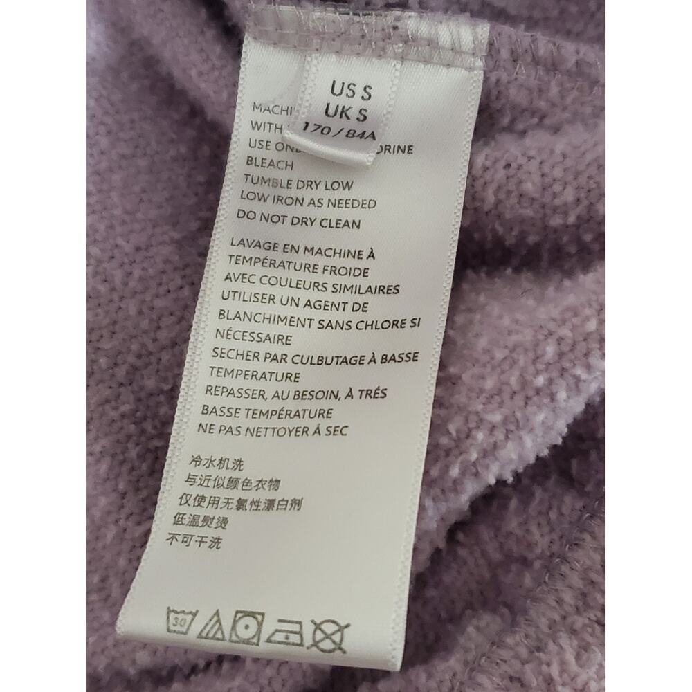 Urban Outfitters Lavender Plush Fleece 1/4 Zip Cropped Pullover Cinch Hem Sz S - Picture 7 of 12